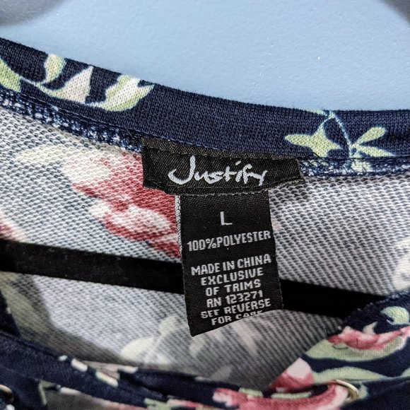 Justify Floral Lace-Up Sweater - Picture 3 of 3